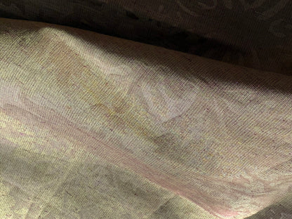 14 Berkbox39 Scalamandre Silk linen damask Alexandrine Gold Plum Red