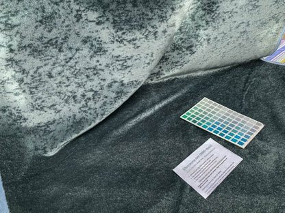 Mohair & Silk Velvet Seaweed Texture In Deep Seagreen Blue! Heavy Duty MSRP USD 1000+/Y