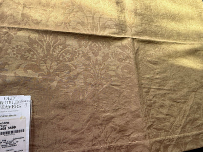 14 Berkbox39 Scalamandre Silk linen damask Alexandrine Gold Plum Red