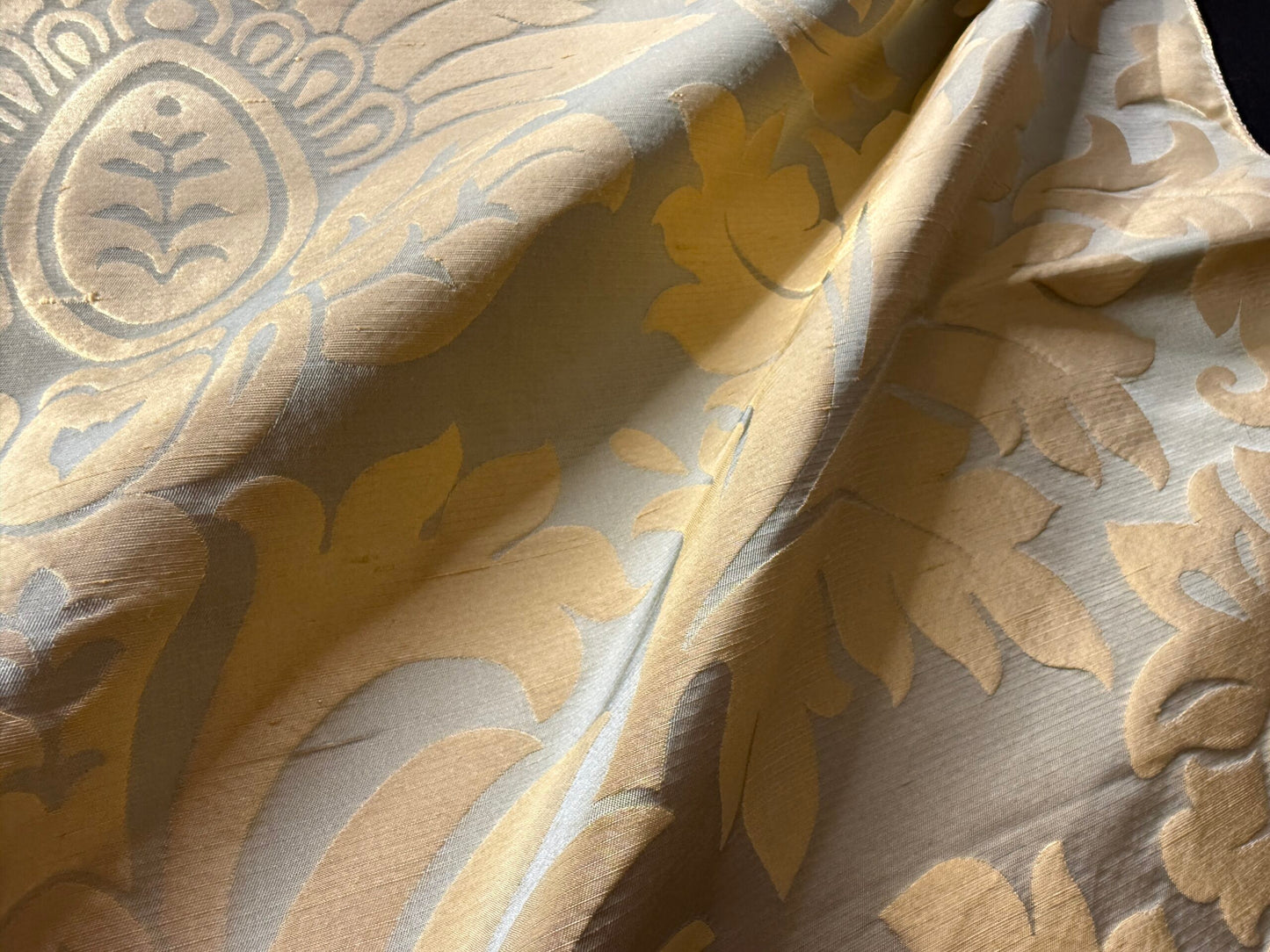 13 Berkbox39 Scalamandre Loggia Blue Silk Damask 30x27"