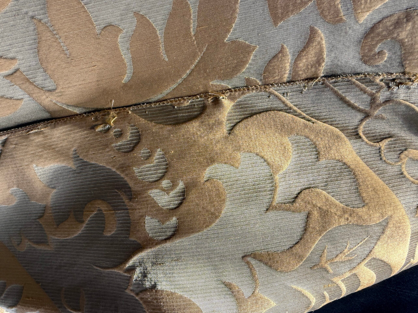 13 Berkbox39 Scalamandre Loggia Blue Silk Damask 30x27"