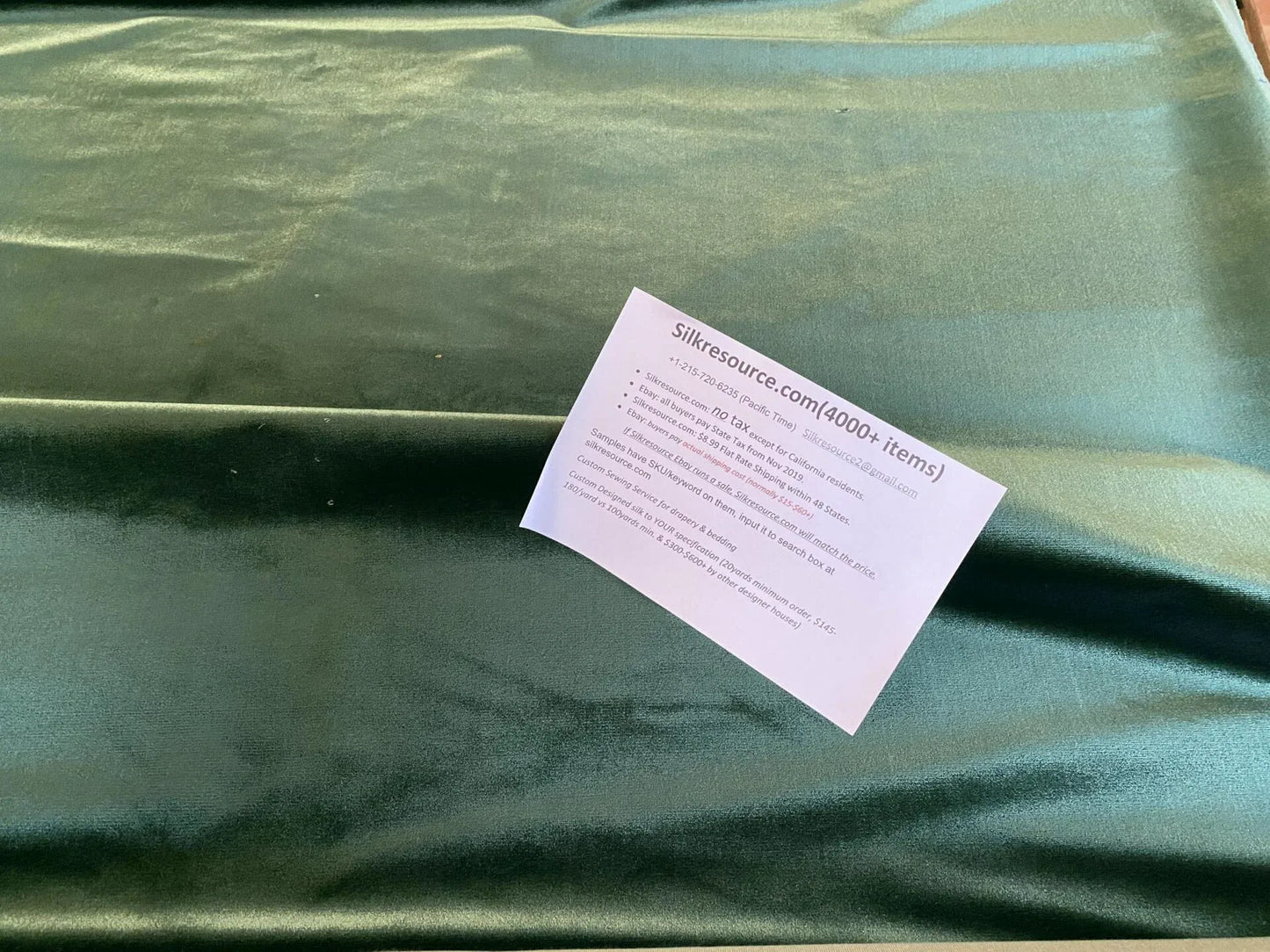 King's Silk Velvet Deep Emerald Green Heavy Duty! Highest Quality MSRP USD 700+/Y