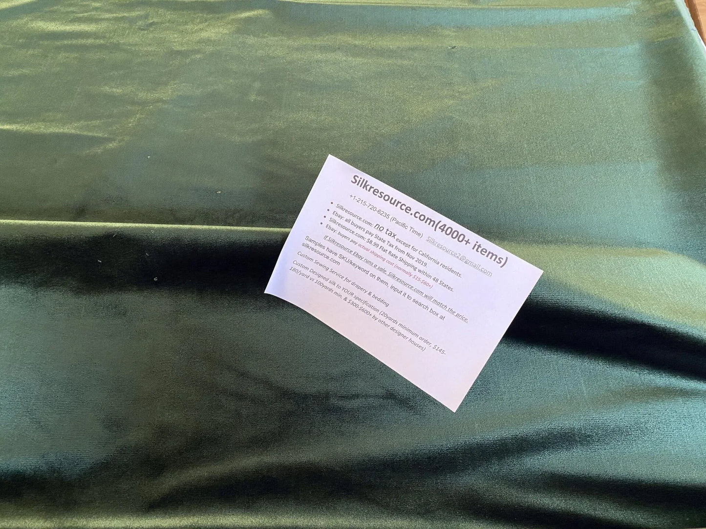 King's Silk Velvet Deep Emerald Green Heavy Duty! Highest Quality MSRP USD 700+/Y