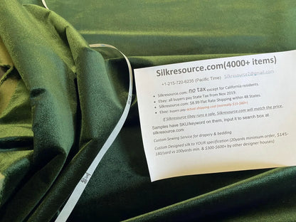 King's Silk Velvet Deep Emerald Green Heavy Duty! Highest Quality MSRP USD 700+/Y
