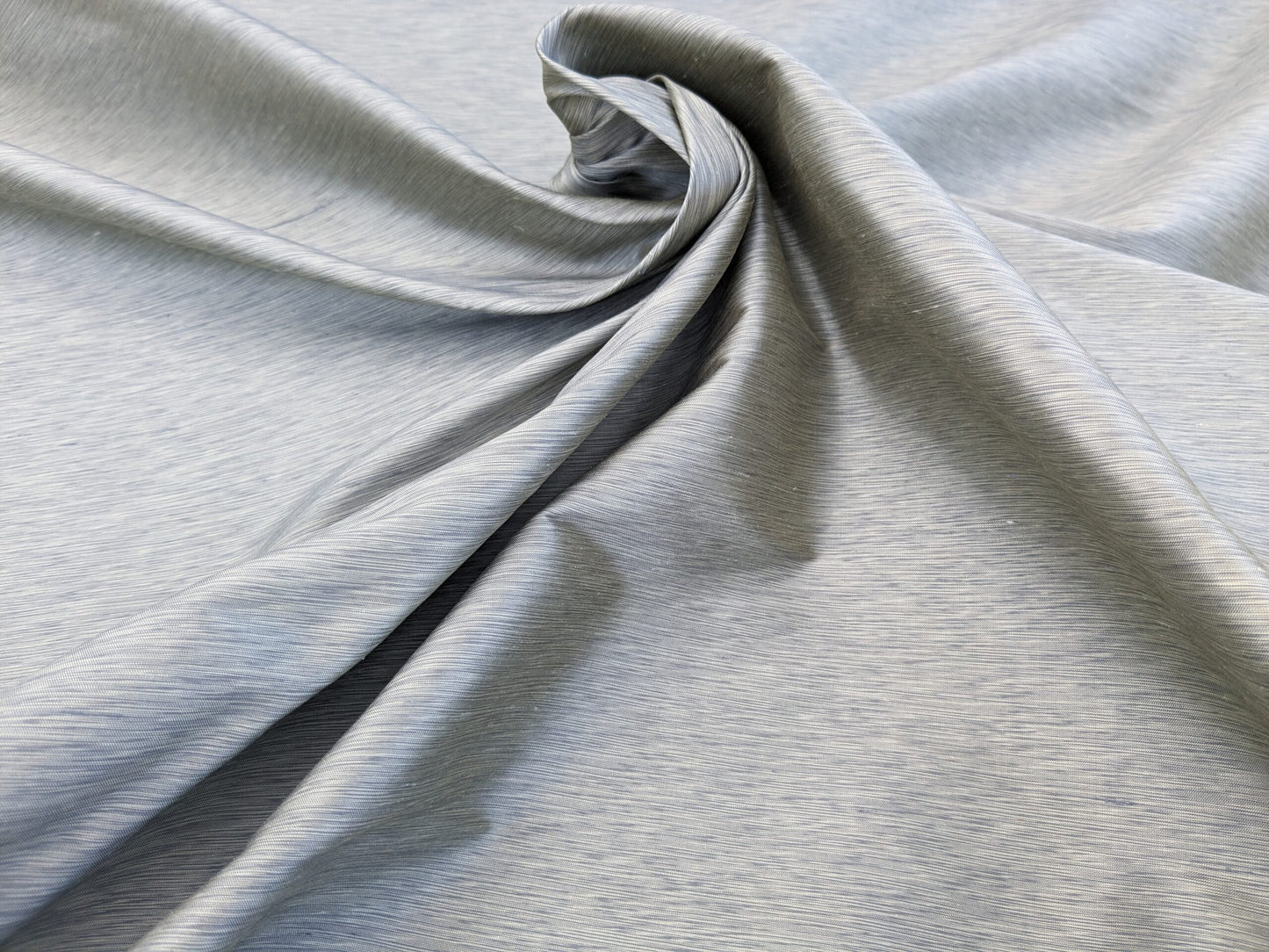 Scalamandre Diffusion Taffeta Slate Grey Iridescent Silk Taffeta Texture MSRP USD294/y