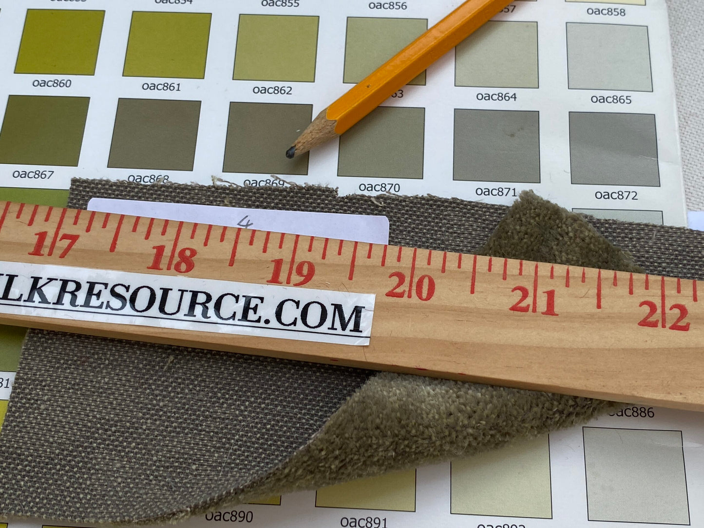 Mohair &amp; Silk Velvet Seaweed Texture In Heather Green Heavy Duty