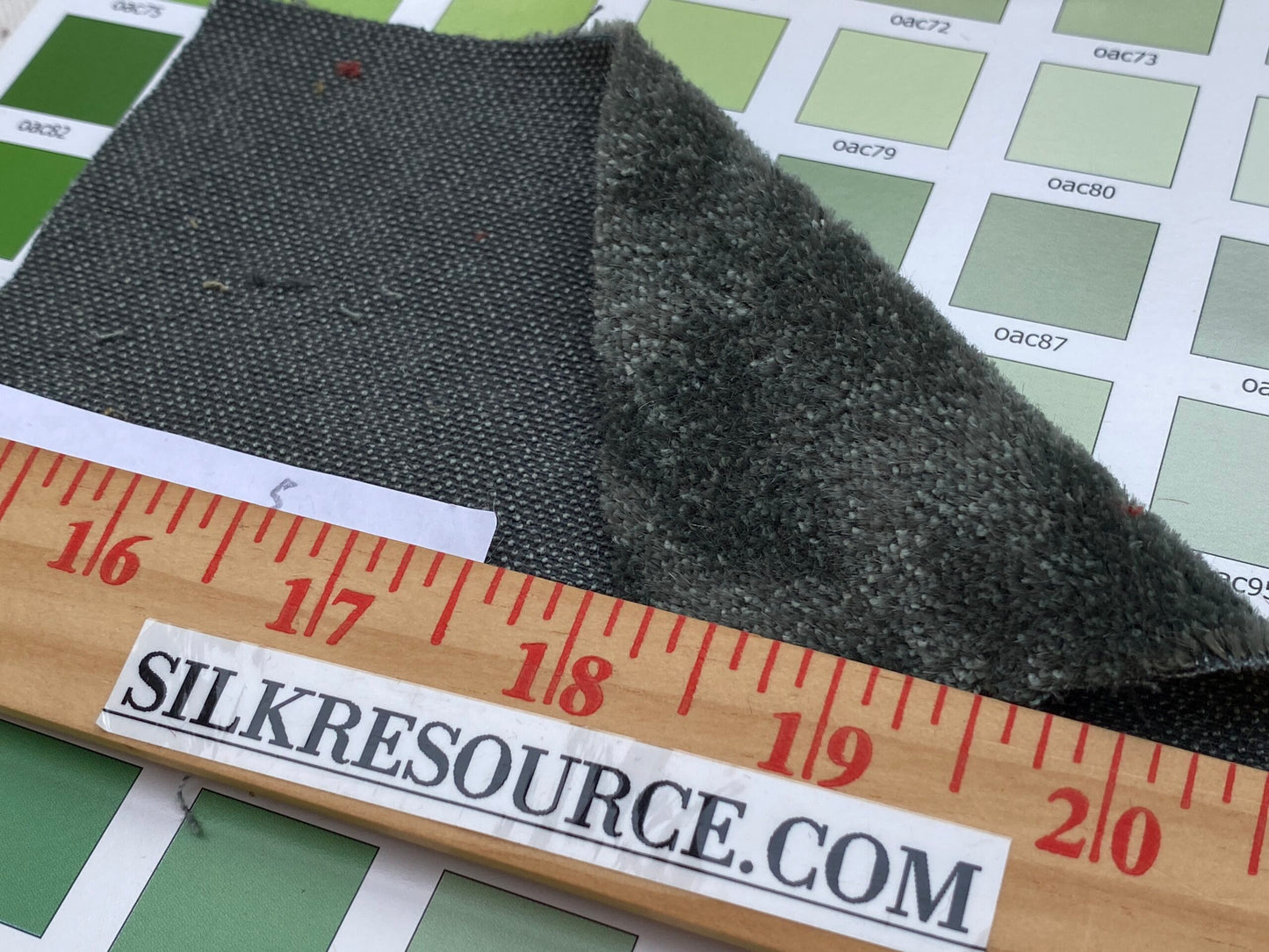 Mohair &amp; Silk Velvet Seaweed Texture In Forest Green Heavy Duty