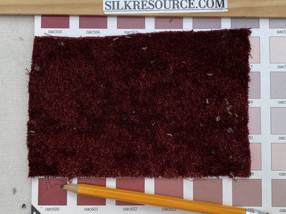 Mohair &amp; Silk Velvet Seaweed Texture In Deep Wine Red Burgundy Heavy Duty