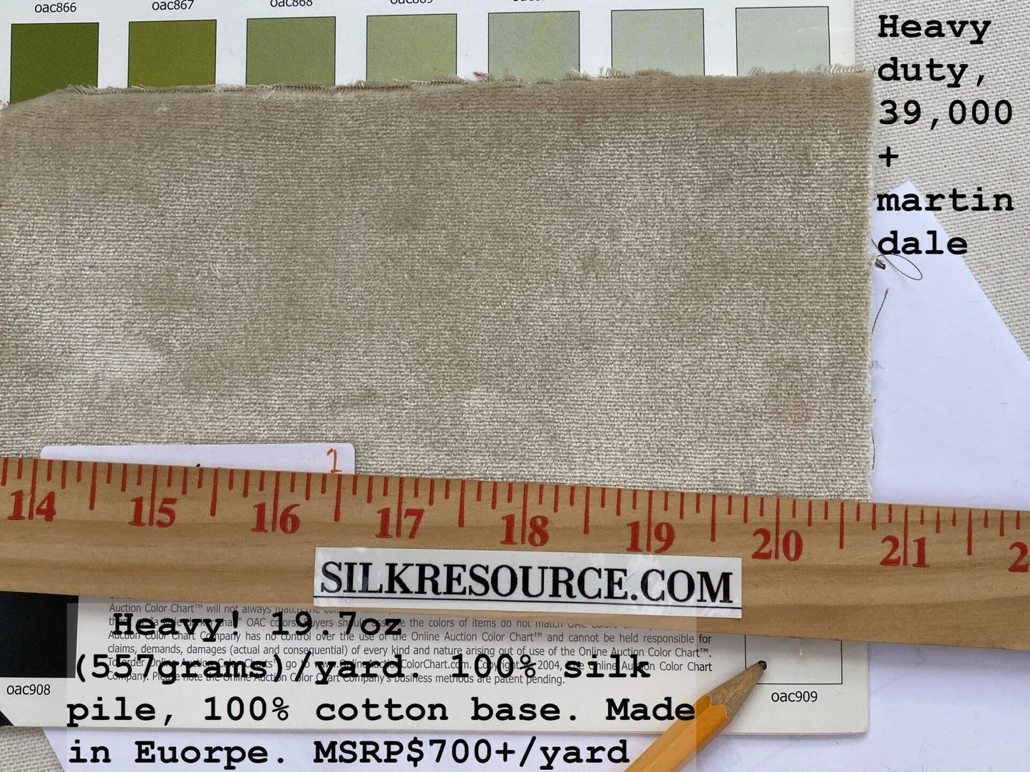 King's Silk Velvet Cream Buttery White Radiance Highest Quality Heavy 39,000+ martindale MSRP USD 728/Yard