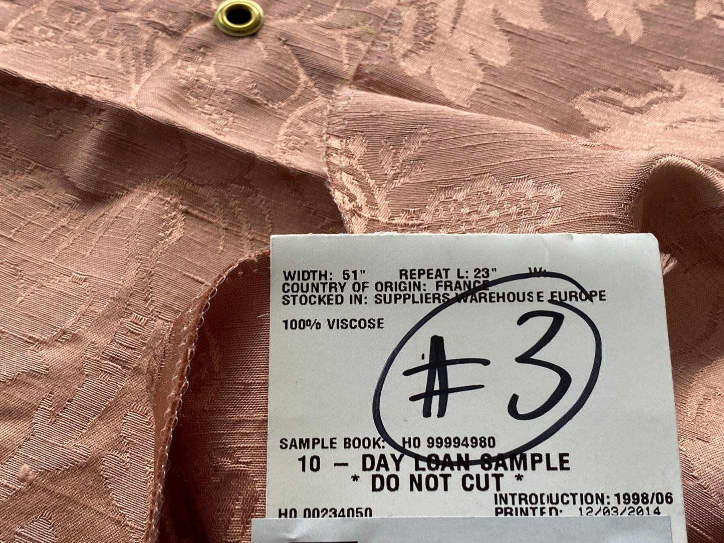 Scalamandre Delacroix Rose Viscose Damask Historic MSRP USD 596/y