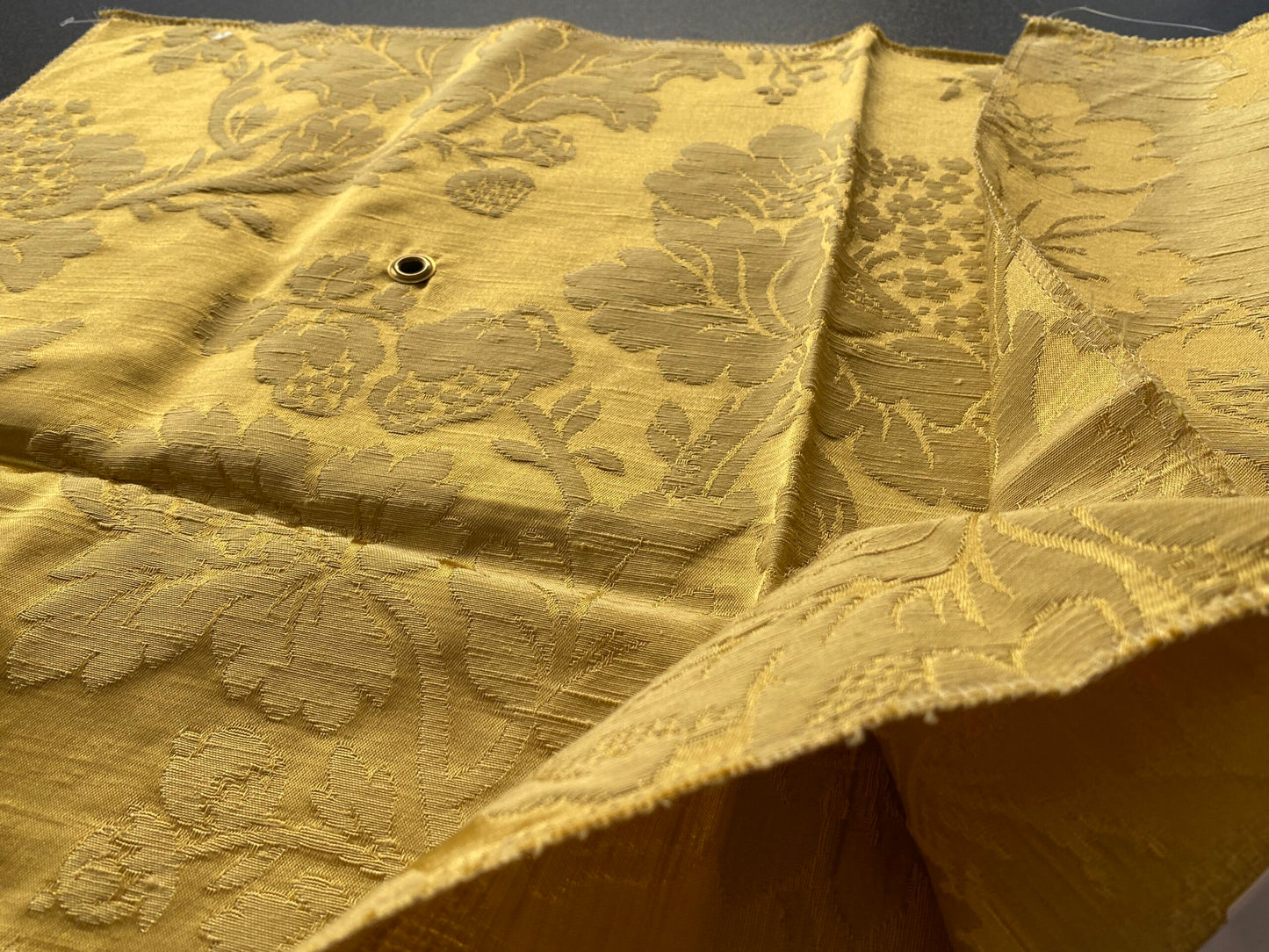 Scalamandre Delacroix Soufre Yellow Viscose Damask Historic MSRP USD 596/y