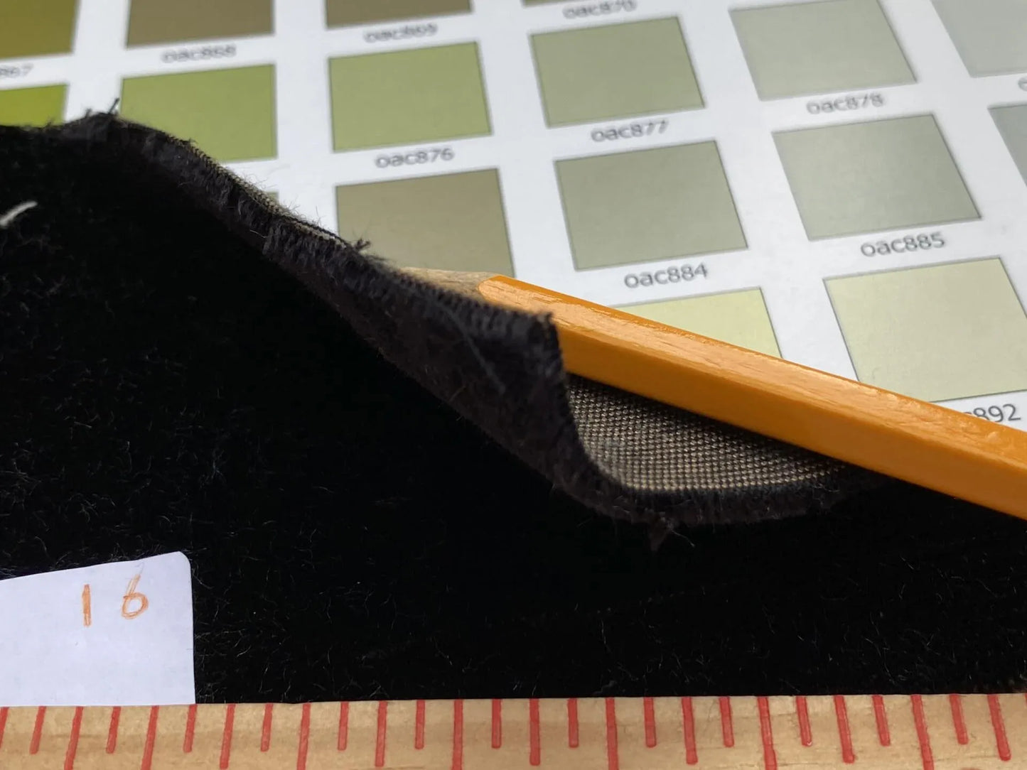 King's Silk Velvet Deep Black Radiance Highest Quality Heavy 39,000+ martindale MSRP USD 728/Yard