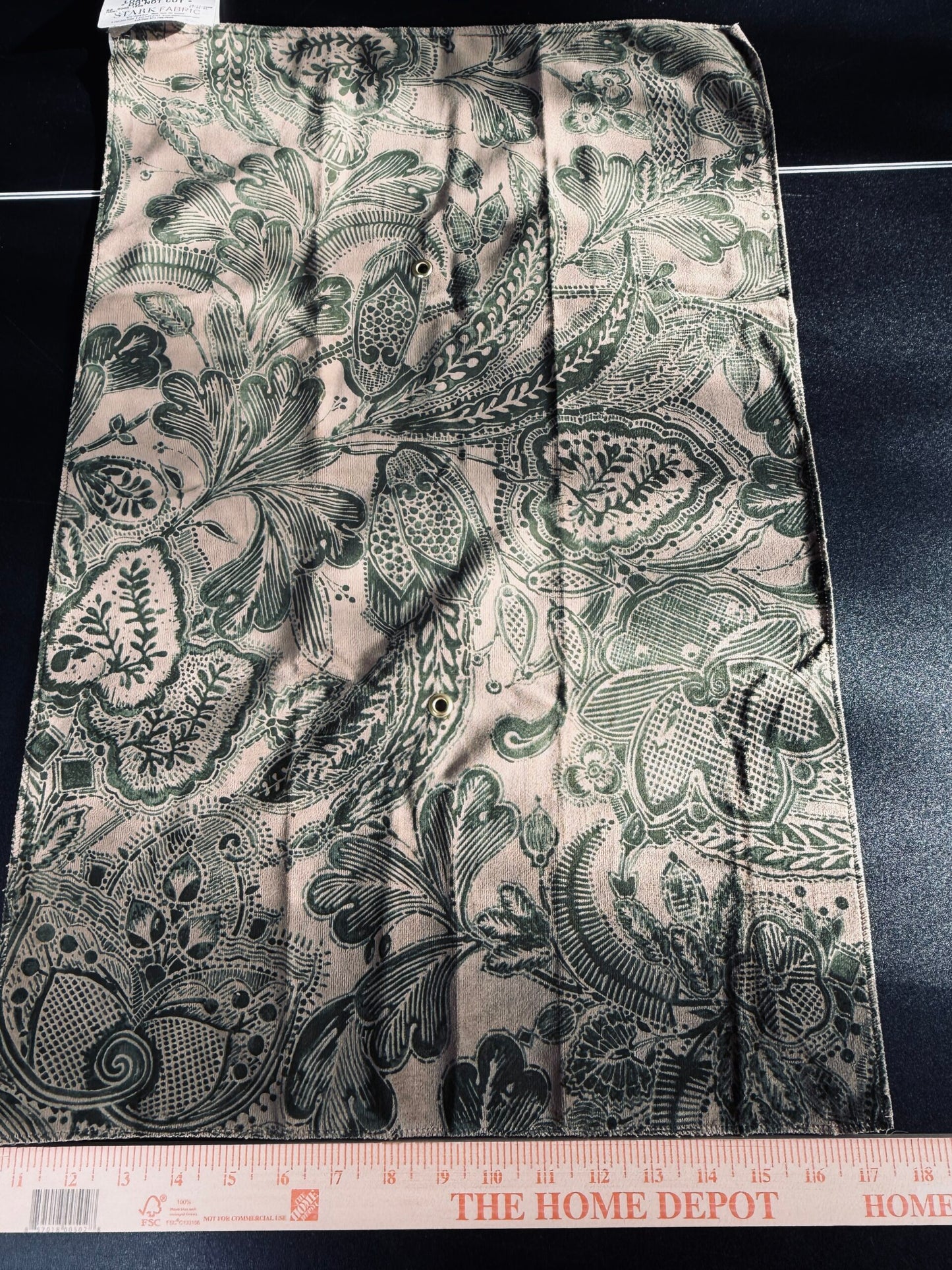 Scalamandre Fonthill Cranbrook Printed Velvet Forest Rich Emerald Green Printed Renaissance Floral Jacobean MSRP USD368/Y