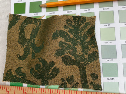 Chinoisery Flower in Vase Bronze Age 100% Silk Damask Emerald Deep Green Radiance! Highest Quality MSRP USD 400+/Yard