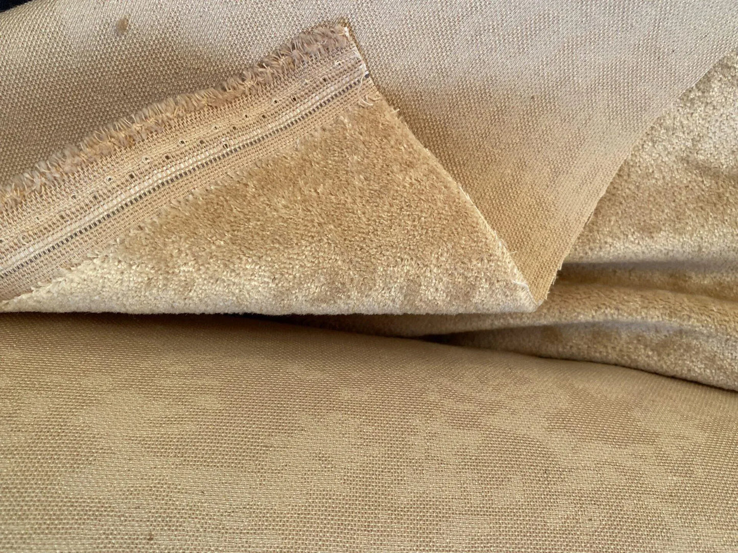 Highest Quality Mohair &amp; Silk Velvet Seaweed Texture Warm Honey Silver Heavy Duty MSRP USD 1000+/Y