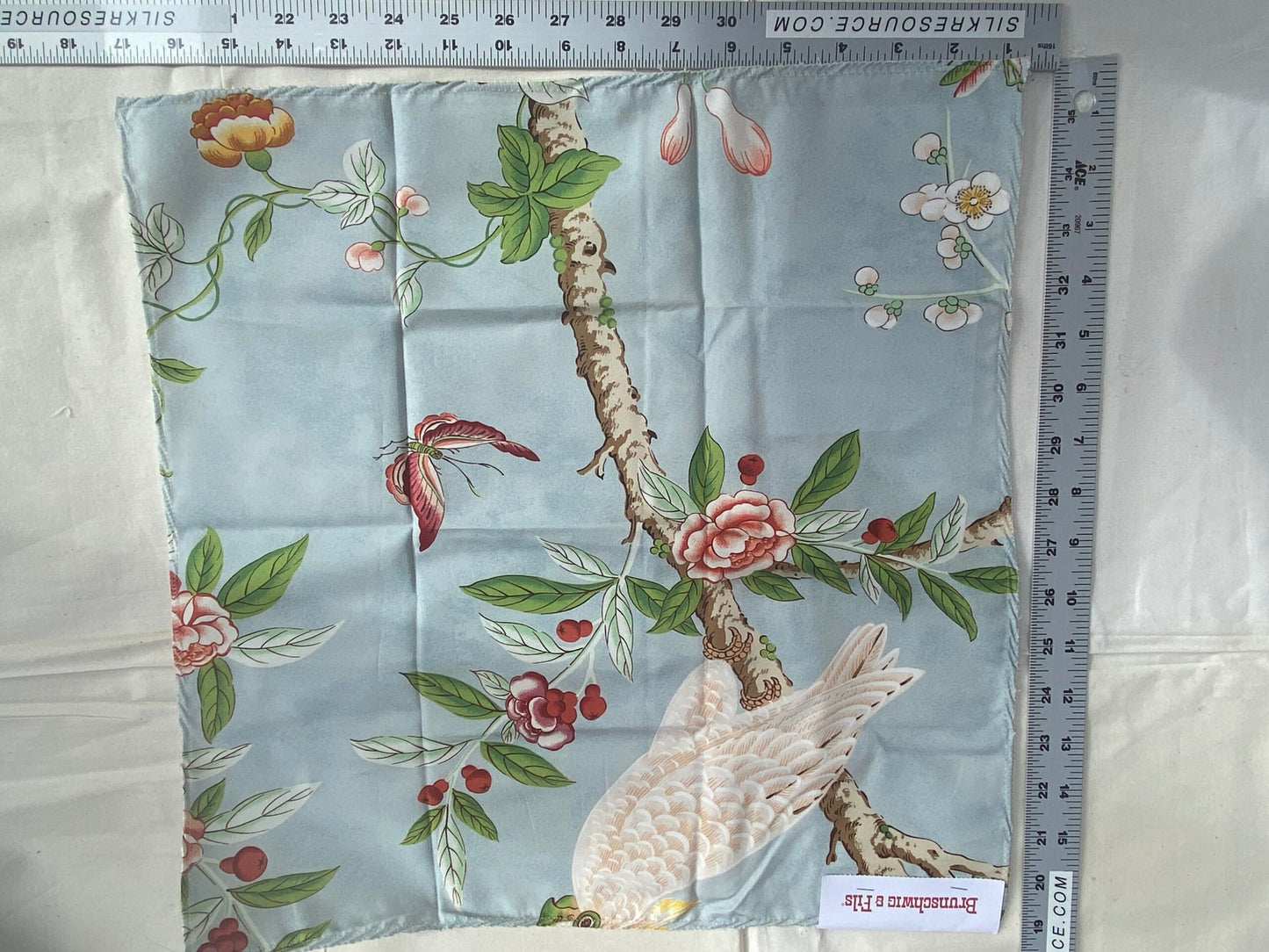 Brunschwig &amp; Fils  Kanchou Cotton Print Wave Cotton Blue MSRP USD596/y