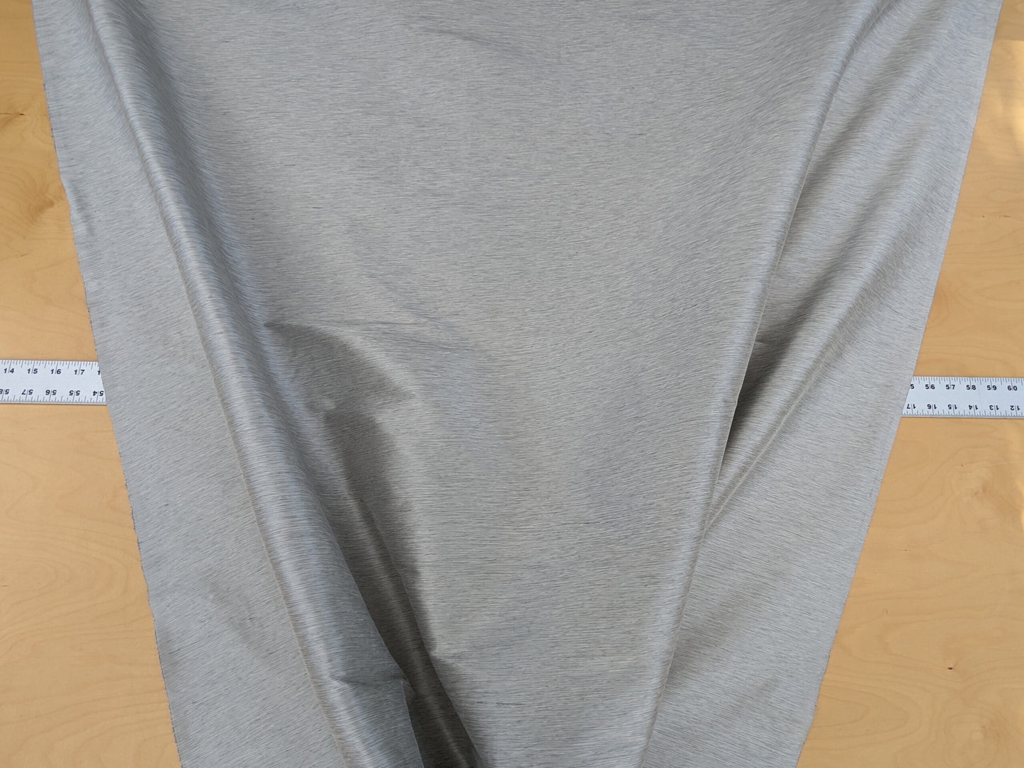 Scalamandre Diffusion Taffeta Platinum Silver Grey Iridescent Silk Taffeta Texture MSRP USD294/y