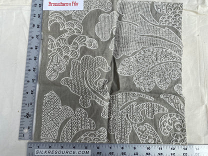 Brunschwig &amp; Fils Priya Dove Gray Embroidery Large Pattern MSRP USD350/y