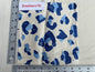 Brunschwig & Fils Tonga Leopard Blue White Embroidery - Special Order