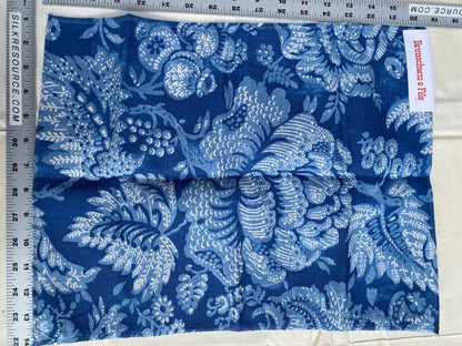 Brunschwig &amp; Fils Wesserling Print Blue Tropical Leaf MSRP USD348/y