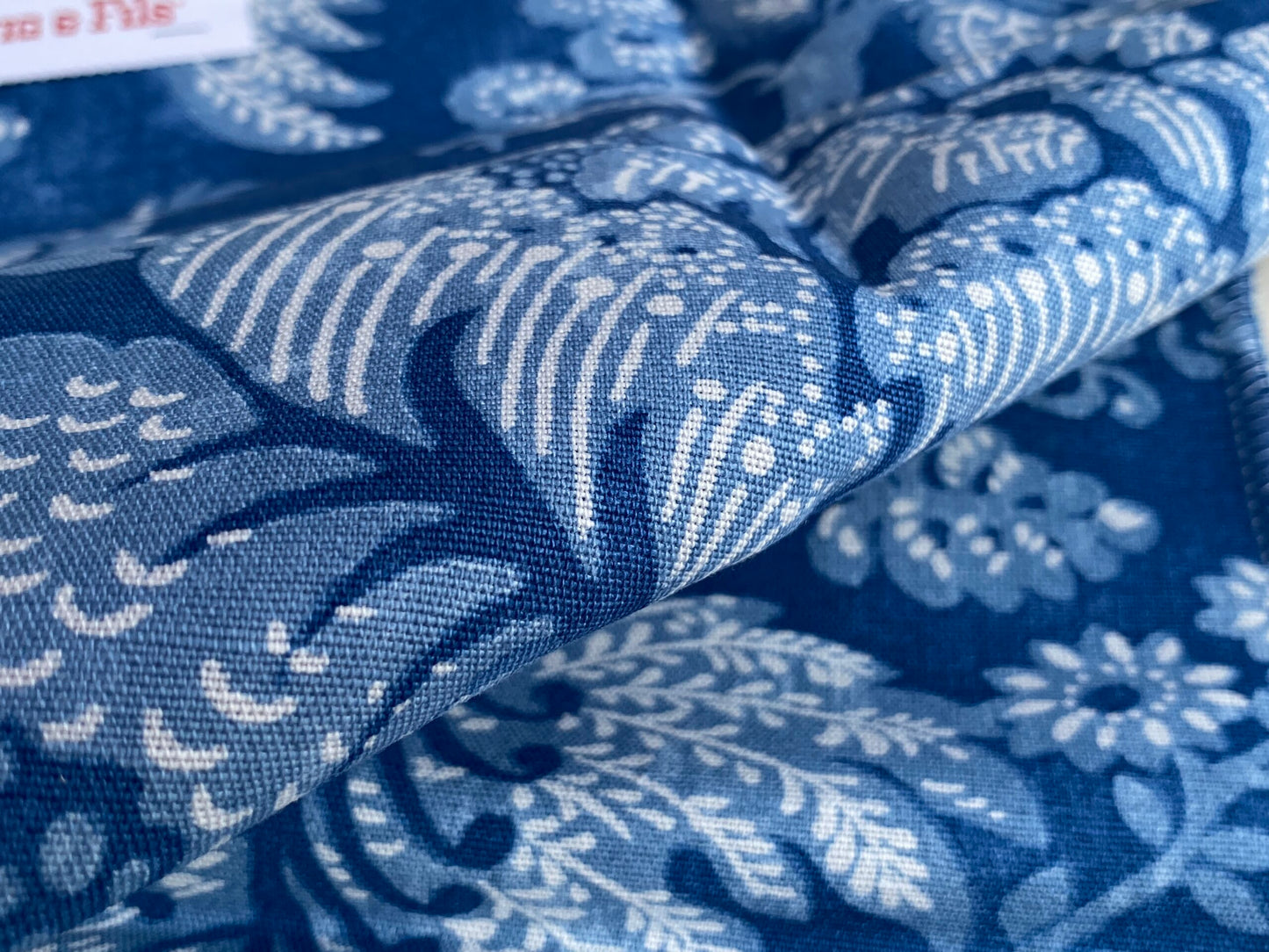Brunschwig &amp; Fils Wesserling Print Blue Tropical Leaf MSRP USD348/y