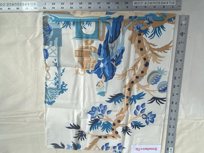 Brunschwig &amp; Fils Le Lac in Blue White Print Linen Sea Birds MSRP USD596/y