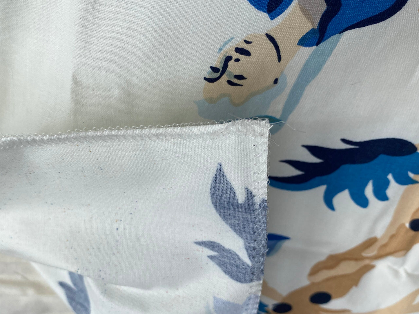 Brunschwig &amp; Fils Le Lac in Blue White Print Linen Sea Birds MSRP USD596/y