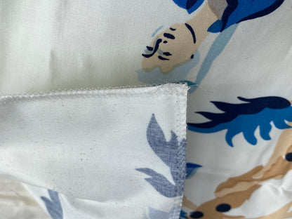 Brunschwig &amp; Fils Le Lac in Blue White Print Linen Sea Birds MSRP USD596/y