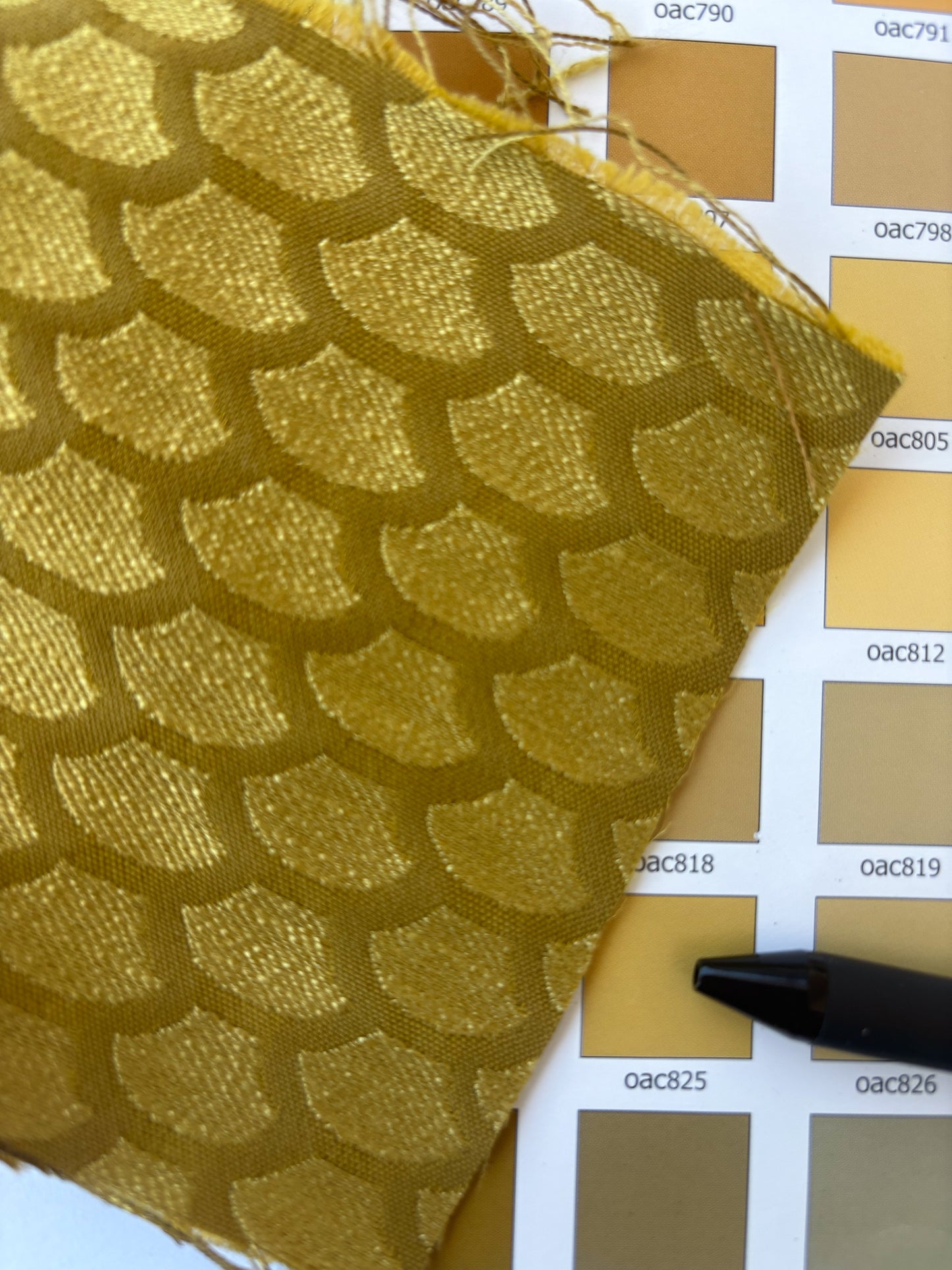 Bty Scalamandre Poseidon Gilt Gold Yellow Neutral Fish Scale Ocean Wave MSRP USD184/Y