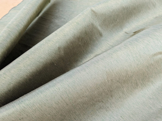 Scalamandre Diffusion Taffeta Olive Green Iridescent Silk Taffeta Texture MSRP USD294/y