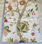 3 Berkbox70 Scalamandre Old World Weavers Kirkwood White Print Cotton Botanical Foliage Square 33x26 inches