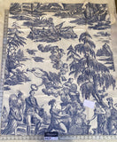 6 Berkbox70 Scalamandre The Altar of Liberty Washington Independence War Print Blue &amp; White Square 1.1yard x 30 inches