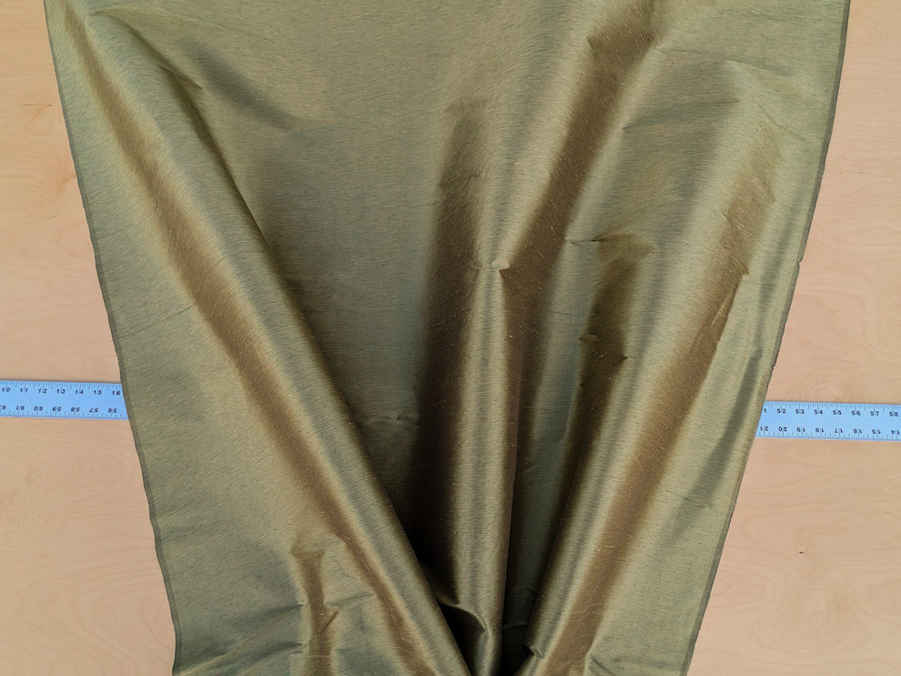 Scalamandre  Hinson  Diffusion Taffeta Olive Green Iridescent Silk Taffeta Texture MSRP USD294/y