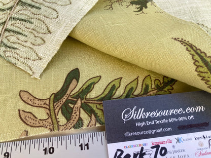 7 Berkbox70 Scalamandre Elsie De Wolfe LinenFabric Fern Square 25 x 26 inches