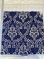 8 Berkbox70 Scalamandre French Resist Indigo On Natural Blue White Cotton Panel French Circa 1.6yard x 25 inches