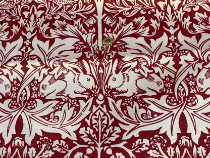 14 Berkbox70 Scalamandre William Morris Brother Rabbit Red and White 2yards 10" x 24.5" wide