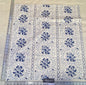 15 Berkbox70 Scalamandre Medallion Stripe Pattern Blue and White 27 x 26 inches