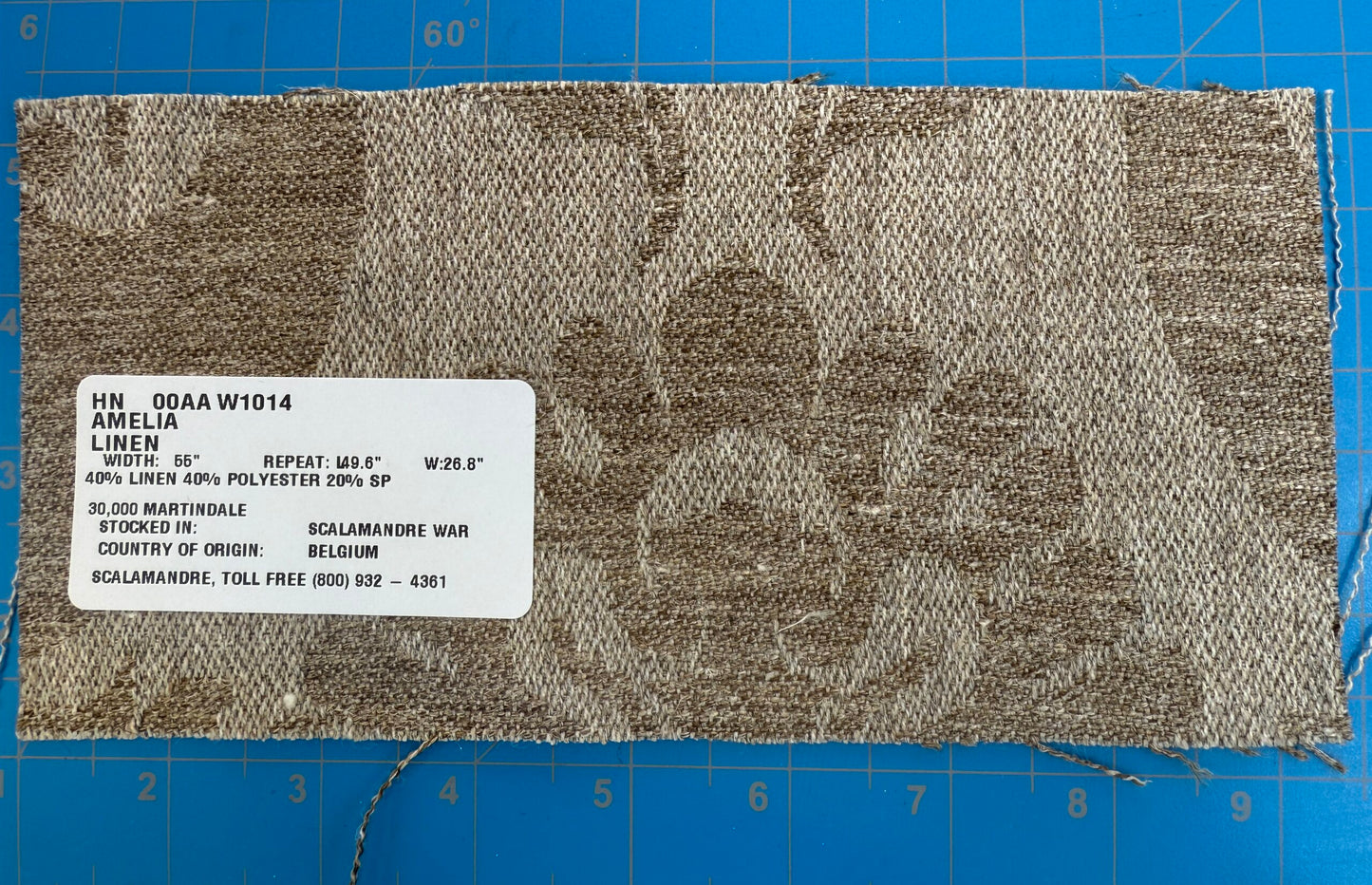 Scalamandre Amelia in "Linen" Natural Oatmeal Beige Renaissance Damask Jacquard Linen Acanthus Artichoke Feather MSRP USD 176/y (Copy)