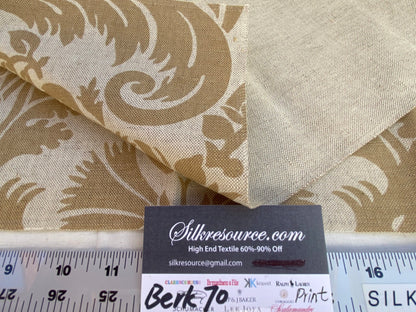 18 Berkbox70 Scalamandre Damask Art deco Antique Gold Print Square