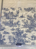 23 Berkbox70 Scalamandre Toile De Jouy Pattern Fabric Blue White Cotton Square