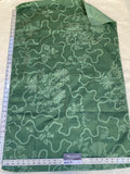 24 Berkbox70 Scalamandre  Floral Foliage on Green Moire Square 1 yard x 25 inches