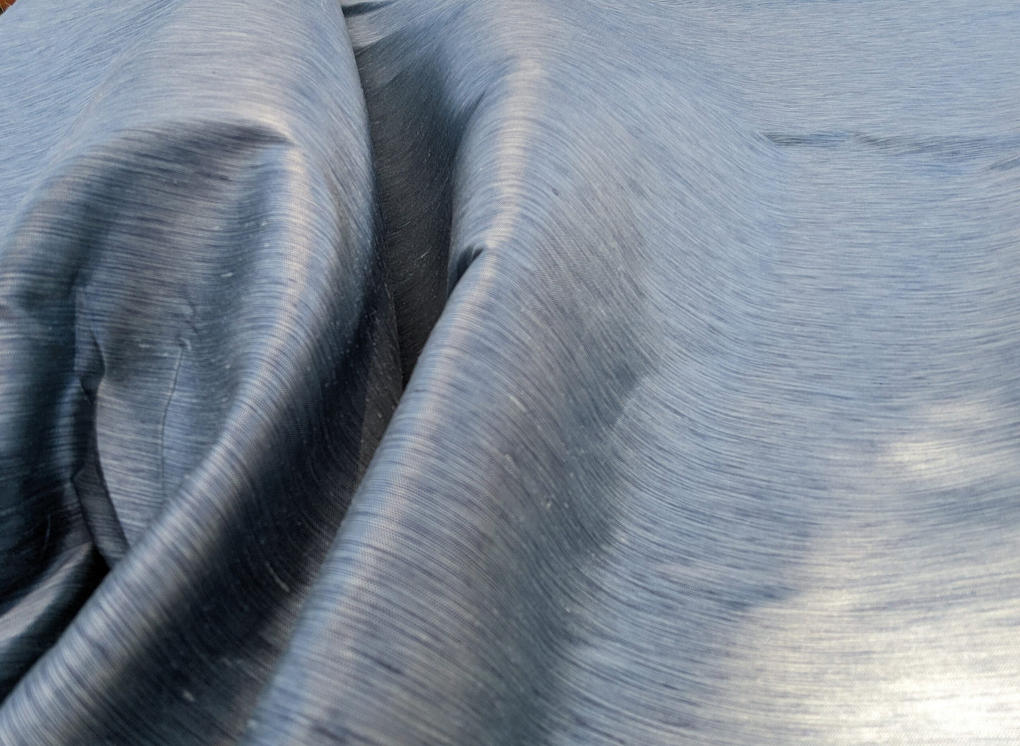 Scalamandre Diffusion Taffeta Ice Blue Iridescent Silk Taffeta Texture MSRP USD294/y