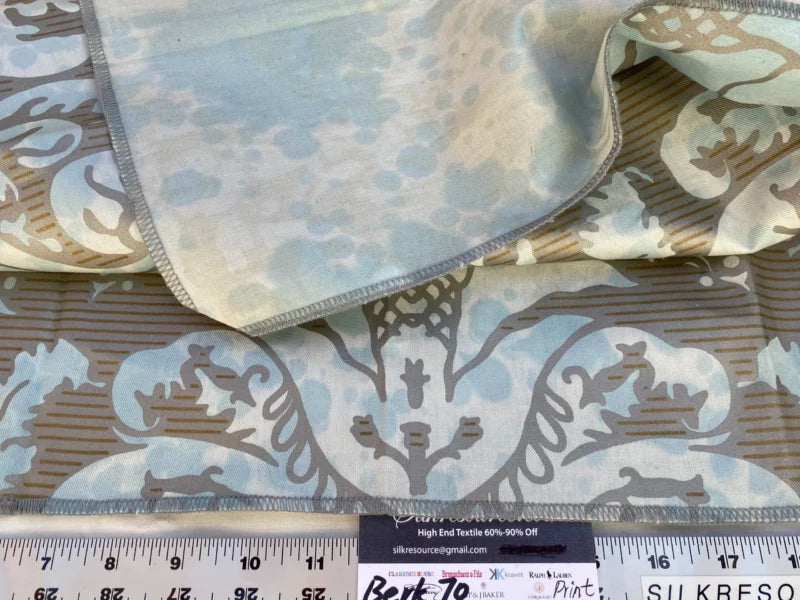 27 Berkbox70 Scalamandre Damask Brown Stripe Square