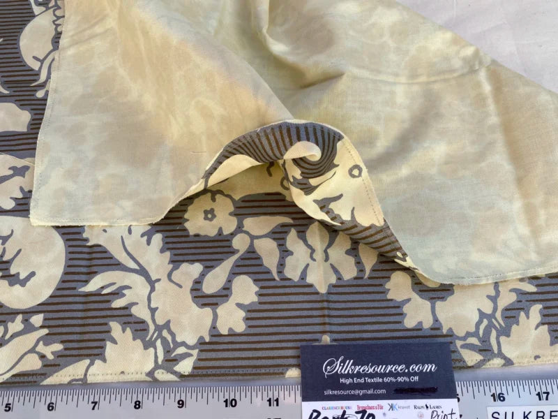 32 Berkbox70 Scalamandre Damask Gray Beige Stripe Square 26 x 24 inches