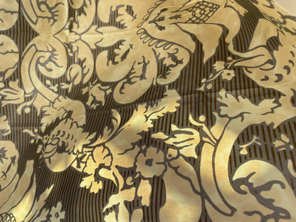 32 Berkbox70 Scalamandre Damask Gray Beige Stripe Square 26 x 24 inches