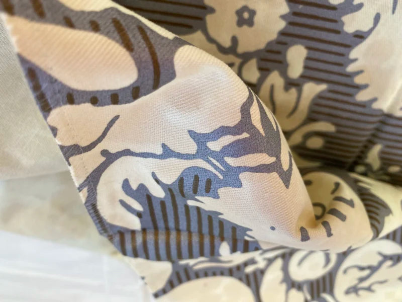 32 Berkbox70 Scalamandre Damask Gray Beige Stripe Square 26 x 24 inches