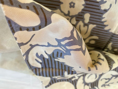 32 Berkbox70 Scalamandre Damask Gray Beige Stripe Square 26 x 24 inches