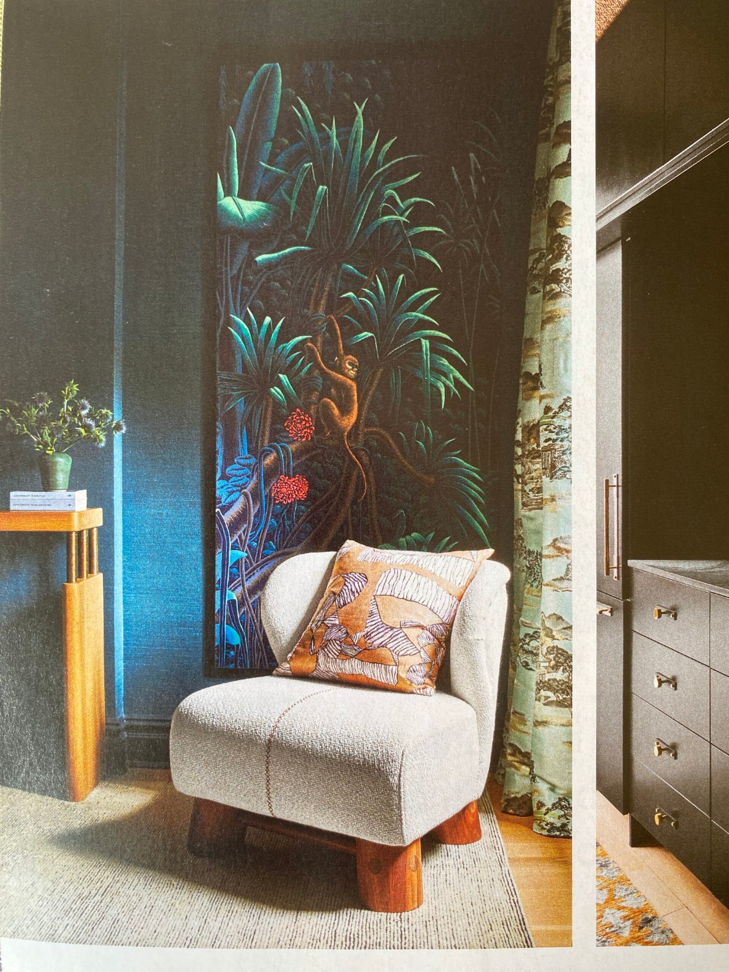 by yard Clarence House Orlando In Light Purple Linen Tropical Floral Print