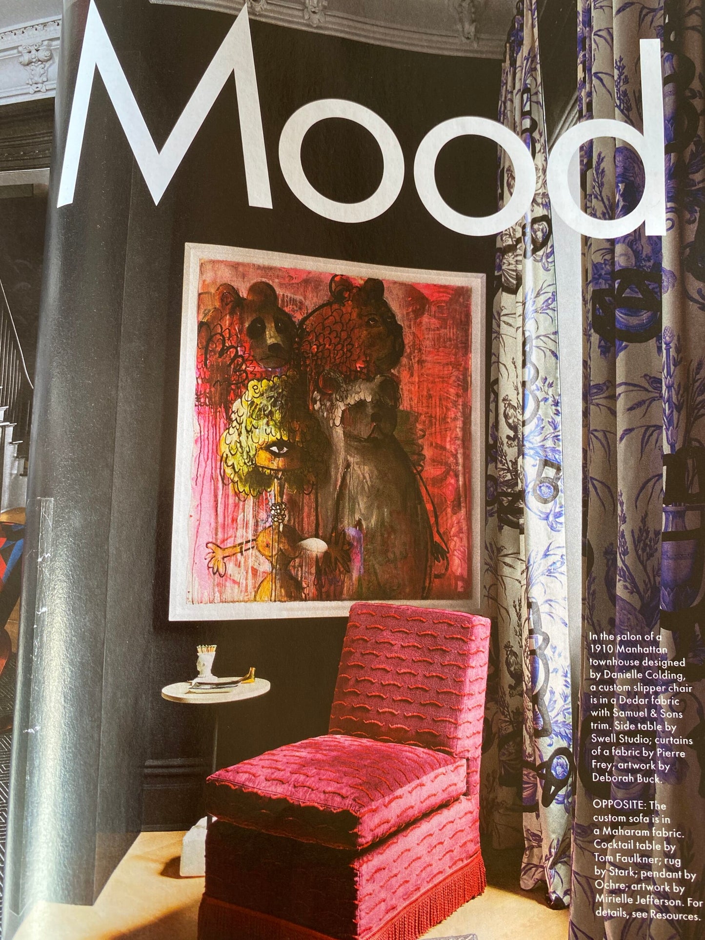 by yard Clarence House Orlando In Light Purple Linen Tropical Floral Print