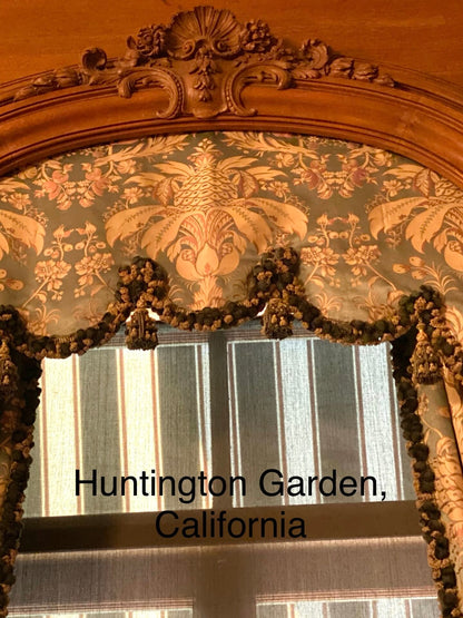 By Yard Scalamandre "NATCHEZ" Silk Lampas in Ripe Peach and Cream Salmon Pink &amp; Off White Silver PineappleWhite 18th C MSRP$1200+/Y